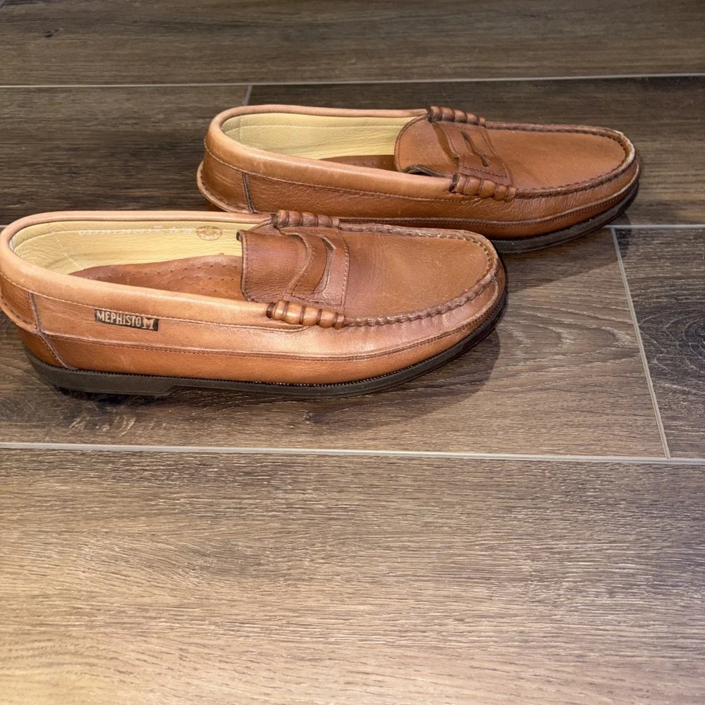 Mephisto Air‎ Relax Spinnaker Boat Shoe Leather Brown Size US 8.5